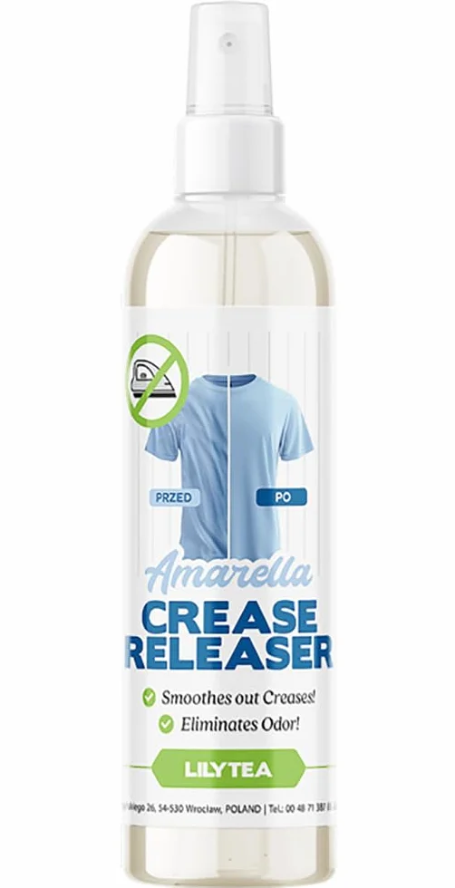 AMARELLA żelazko w sprayu zapach Crease Releaser Lilytea 75 ml w podróży
