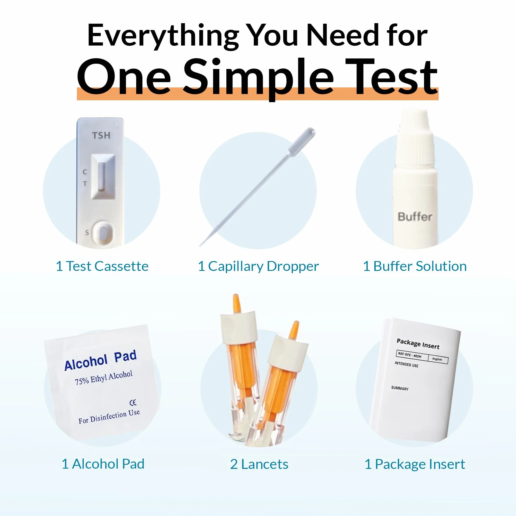 GetTested at Home Test TSH tarczycy (1 test) Test mierzy poziom TSH (hormonu stymulującego tarczycę) we krwi