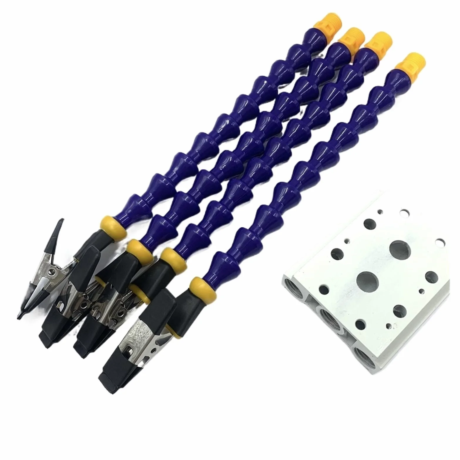 Pomoc do lutowania Third Hand, 2/6 szt. giętkich ramion lutowniczych z lupą i latarką na aluminiowej podstawie(2pcs Arms)