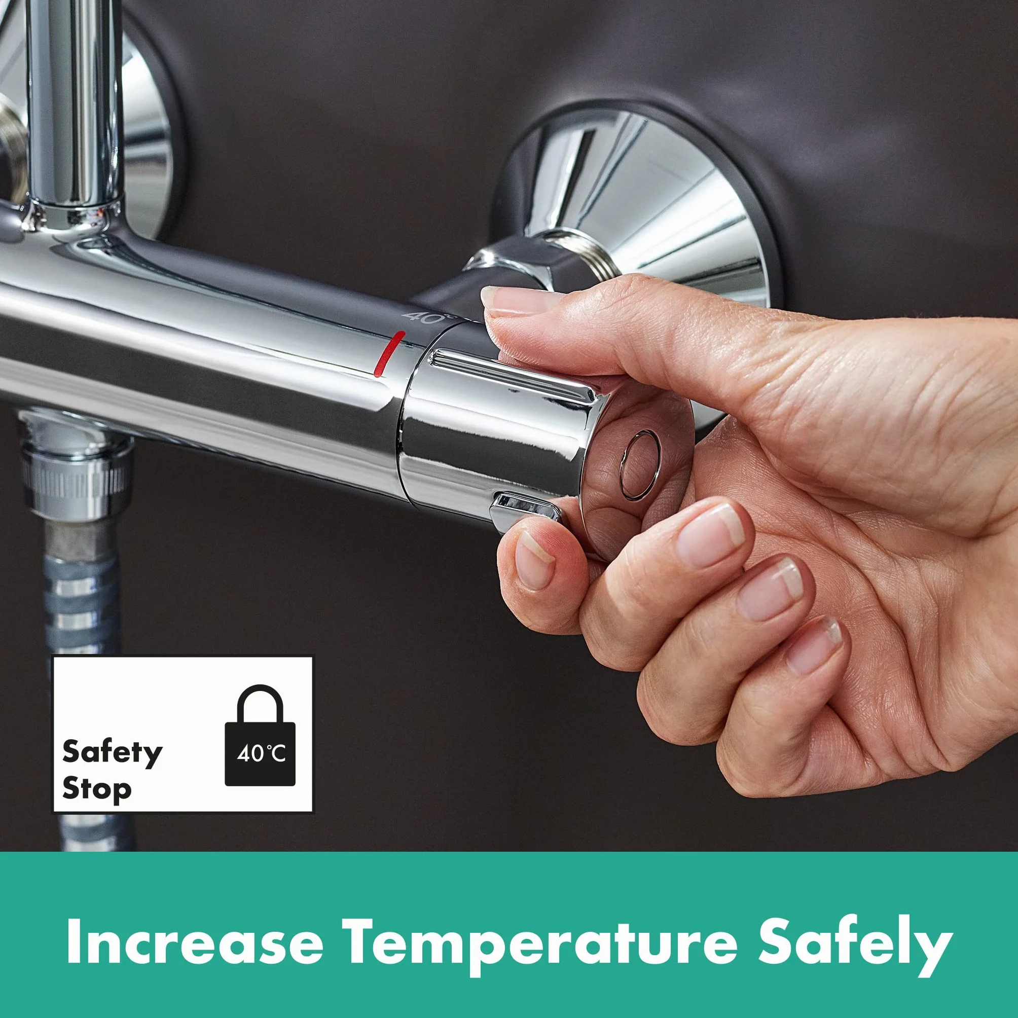 hansgrohe Vernis Blend Komplet prysznicowy 200 1-strumieniowa z baterią termostatyczną, chrom, 26276000