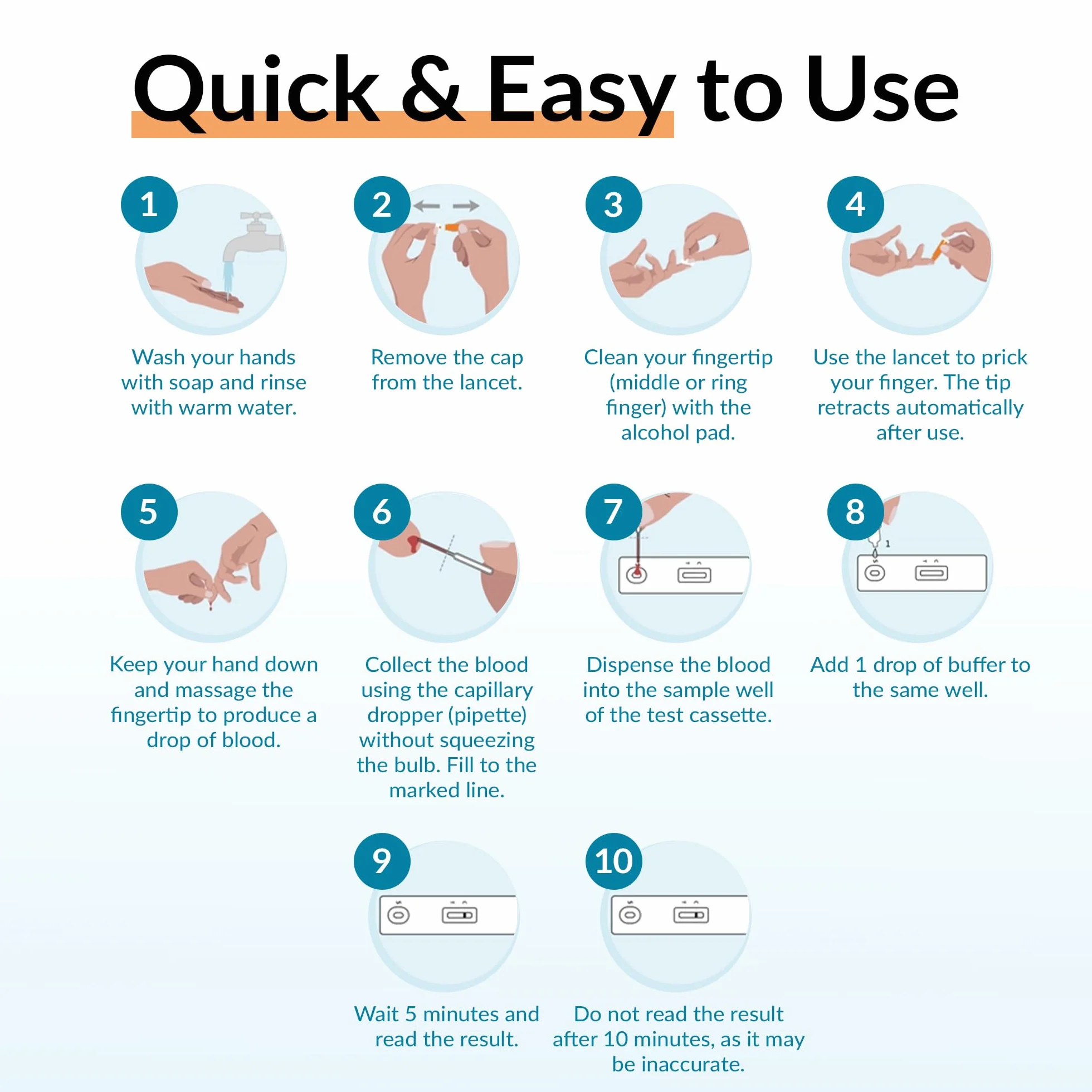 GetTested at Home Test TSH tarczycy (1 test) Test mierzy poziom TSH (hormonu stymulującego tarczycę) we krwi
