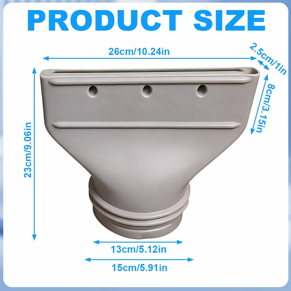 Wąż powietrza wylotowego do klimatyzatora, adapter do okien, wąż wylotowy do rury wylotowej o średnicy 130 – 150 mm