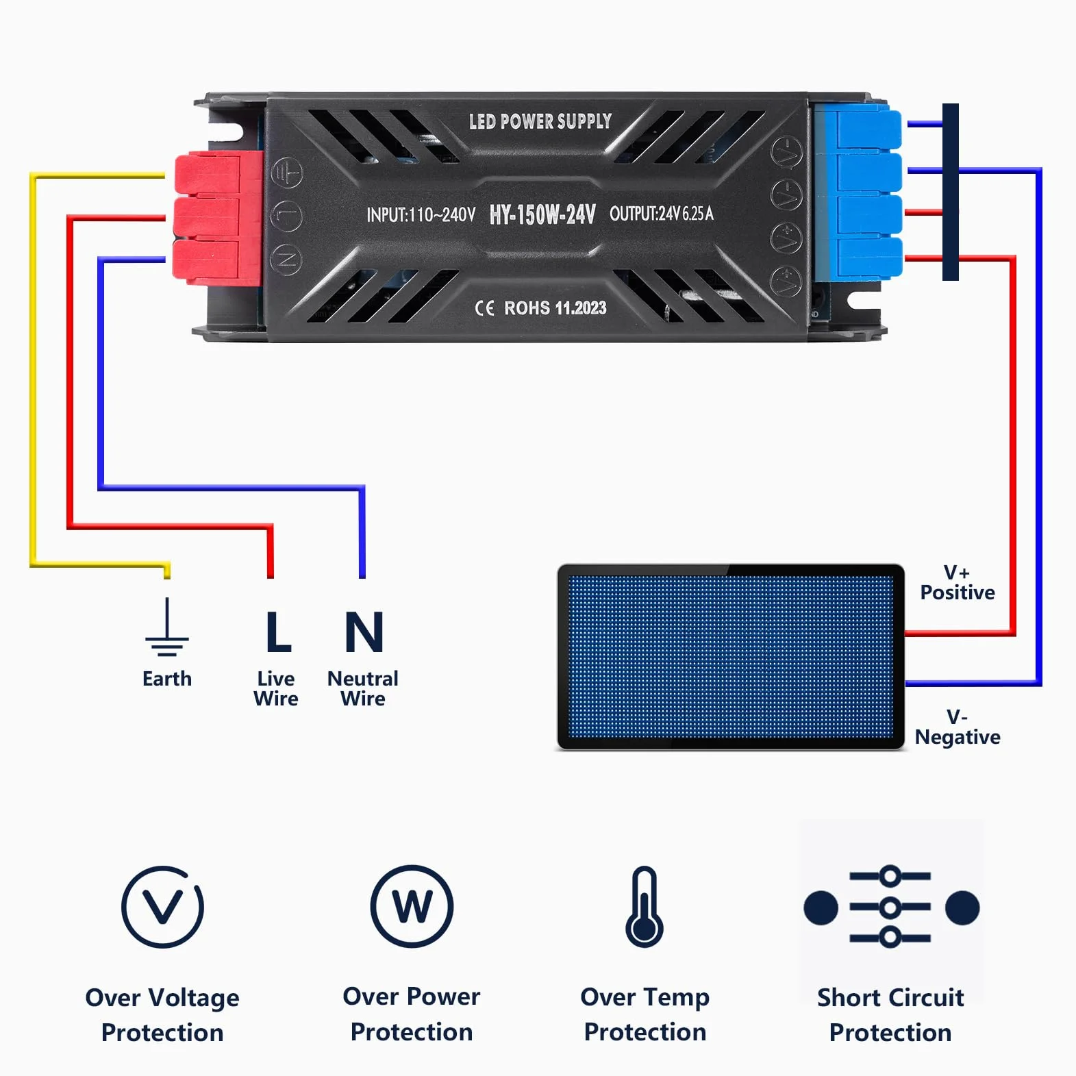 Zasilacz LED 12V 200W Transformator LED Trafo AC 230V Na DC 12V 16,6A Smukły Stałe Napięcie Sterownik LED Zasilacz Ultra Cienki Transfo Niskonapięciowy Do Użytku Wewnętrznego, Taśmy LEDs