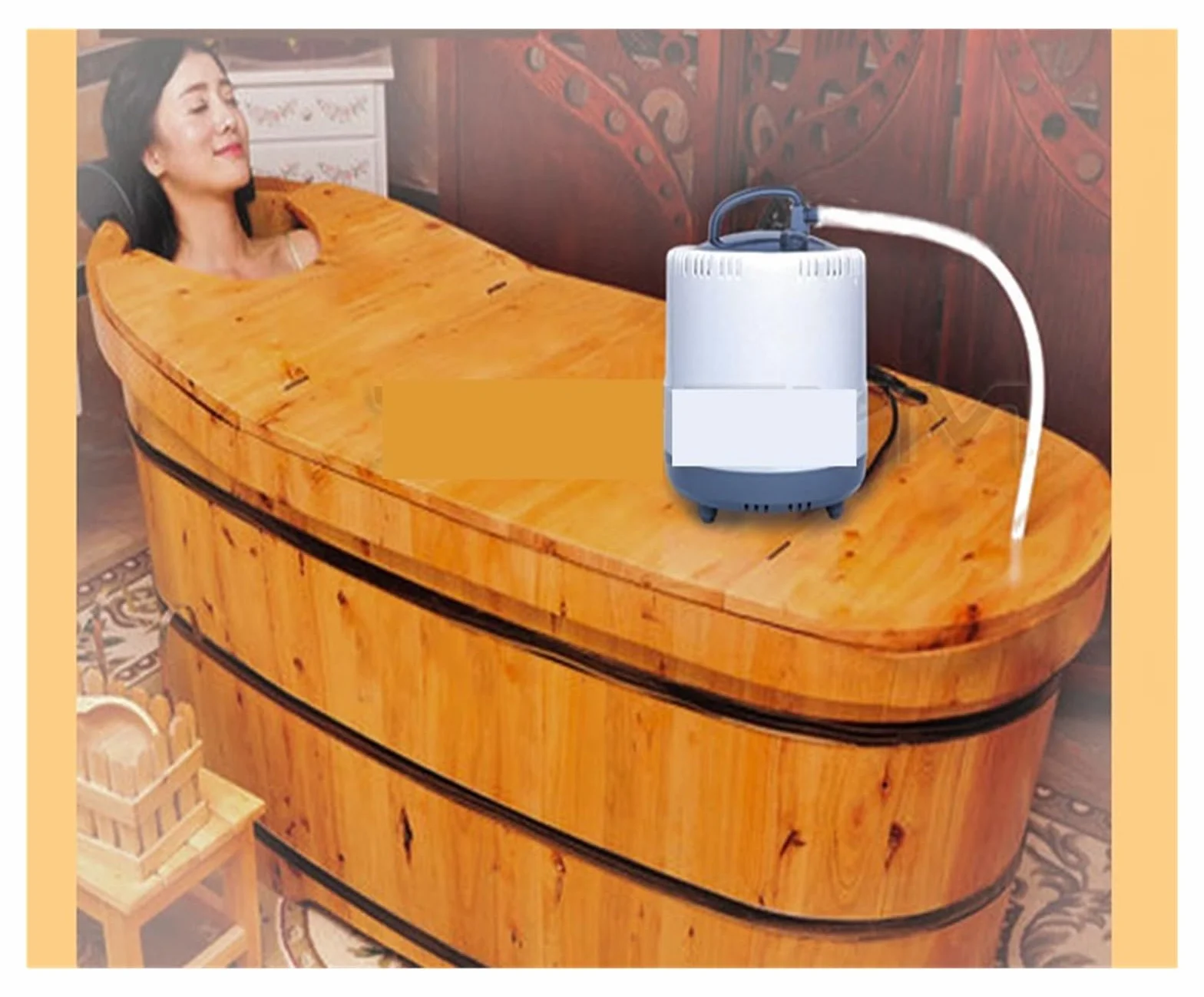 Domowy parownik do sauny, generator pary, 4L Upgrade maszyna do fumigacji parowej z wysoką pokrywką, domowa sauna parowa pocąca się maszyna parowa, 2kW może bezpośrednio gotować lekarstwa do prysznica