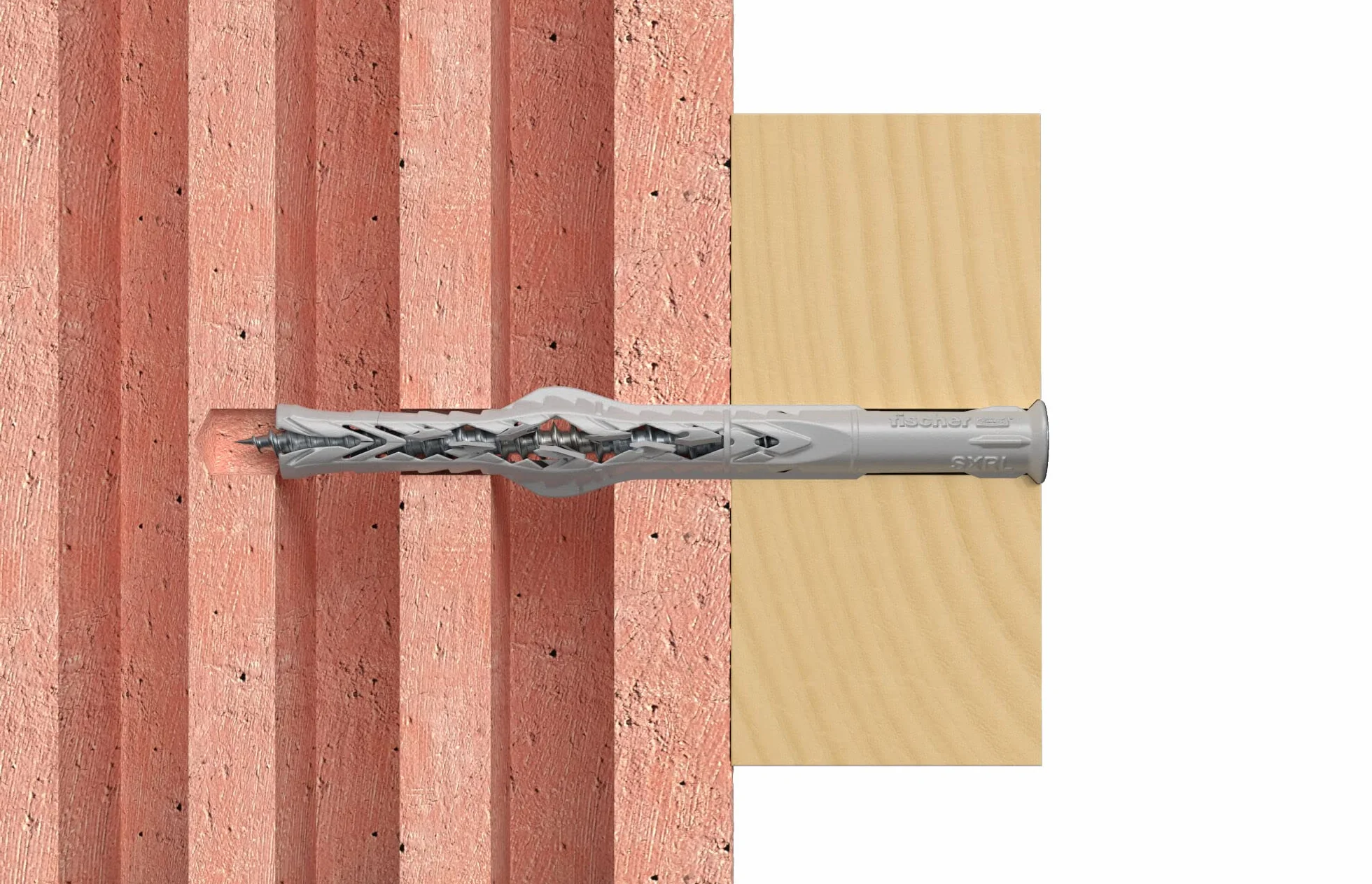 fischer SXRL kołki rozporowe z długimi śrubami, 10 x 80, do ścian betonowych i ceglanych, 4 sztuki