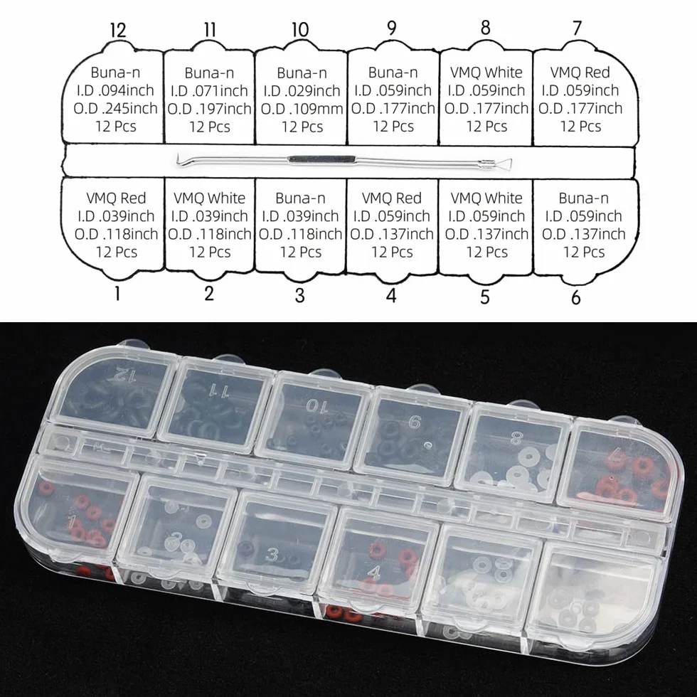 Zestaw O-Ring Combo (144-pak) do bufora implantów