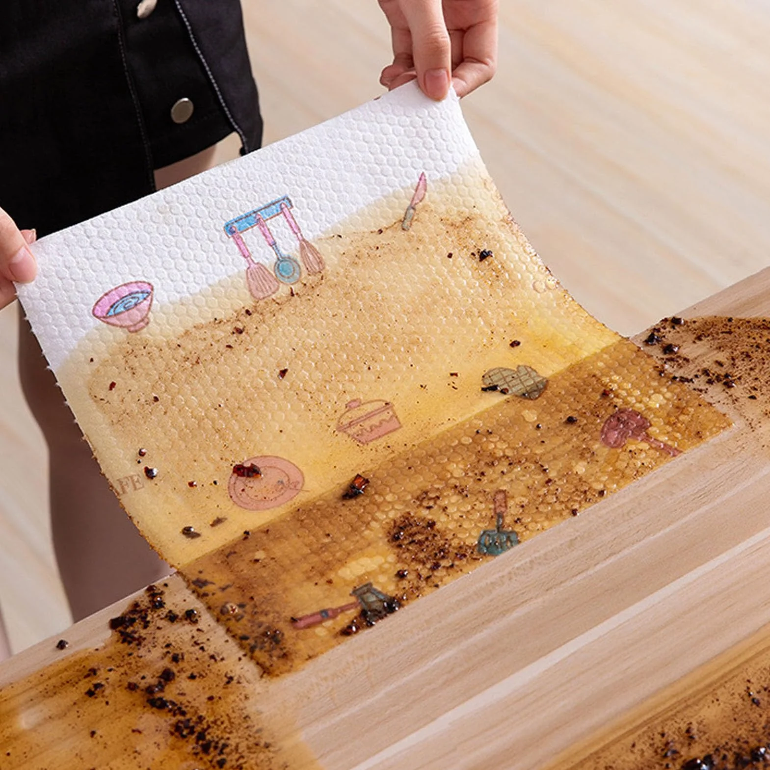 Ręczniki Papierowe Kuchenne, Ręczniki Papierowe z Recyklingu na Mokro, Jednorazowe Ręczniki Papierowe Kuchenne, Wygodne, Praktyczne, Wielofunkcyjne Rolki Ręczników Papierowych do