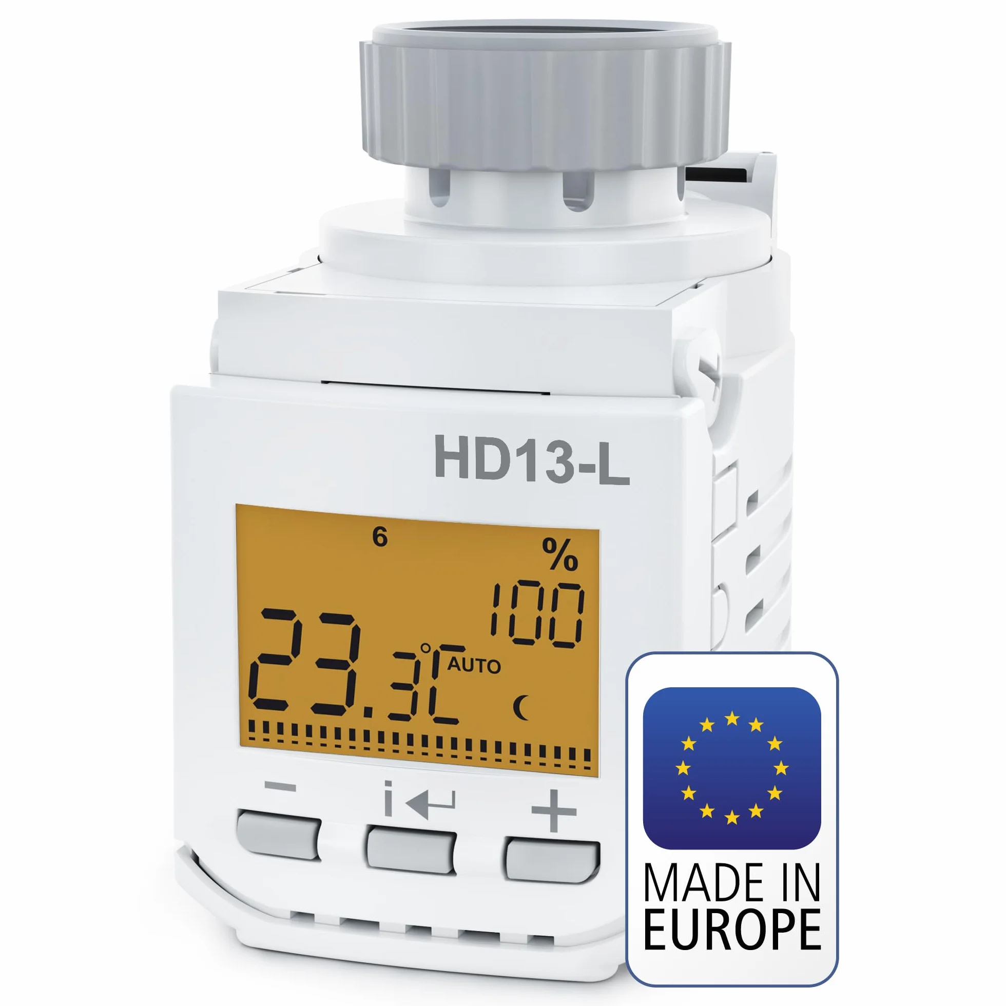 Elektrobock HD13-L programowalny termostat grzejnikowy, 280 W, 230 V, biały, kompaktowy