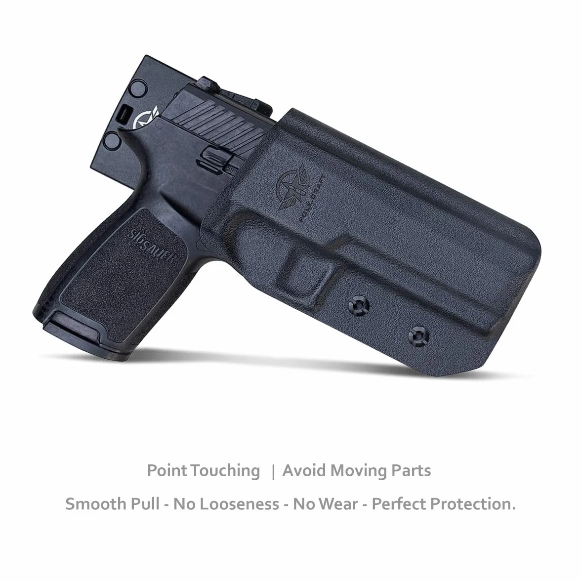 P320 Kabura OWB Kydex for Sig Sauer P320 Carry / P320 Full Pistol Case - Zewnątrz pasa Carry / 1.5-2 Inch Belt Clip With Leggings - Adj. Szerokość Wysokość & przechyłka, Poszerzone wejście