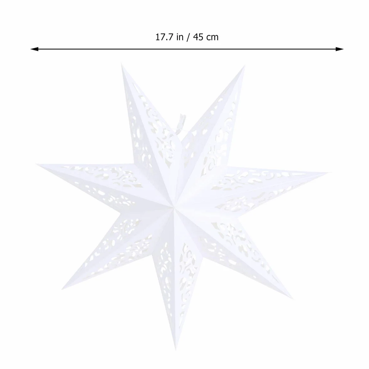 CLISPEED Papierowa latarnia z motywem gwiazd, 45 cm, wisząca, na Boże Narodzenie, papierowa gwiazda 3D, wisząca dekoracja, papierowe lampiony na wesele, Boże Narodzenie, jako dekoracja