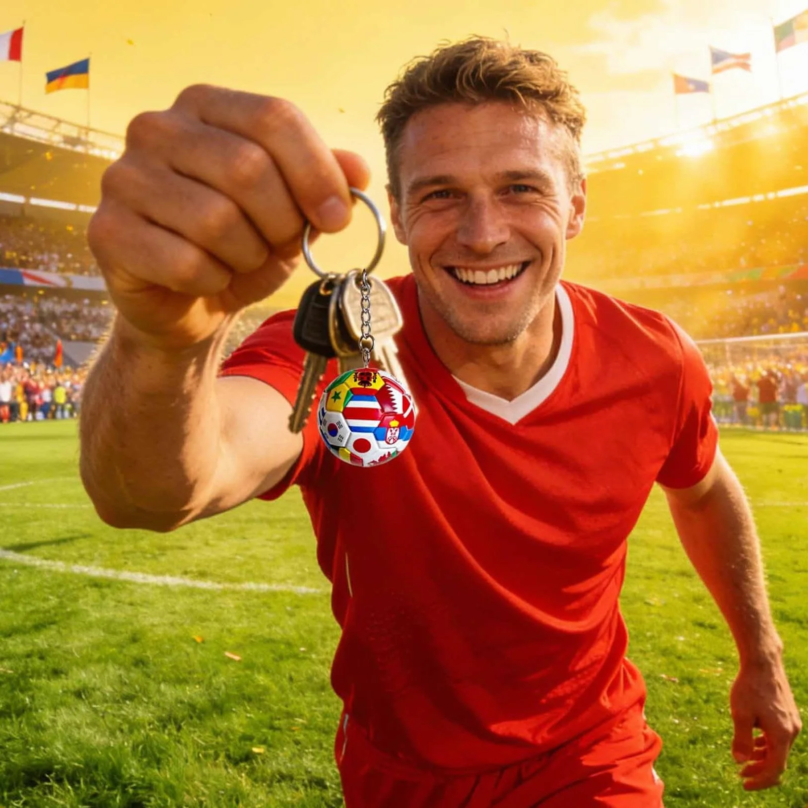 Brelok do kluczy z flagami narodowymi 2026, brelok do piłki nożnej, mistrzostwa świata, piłka nożna, breloczki do męskiego plecaka, sportowa pamiątka karnawałowa nagroda breloki