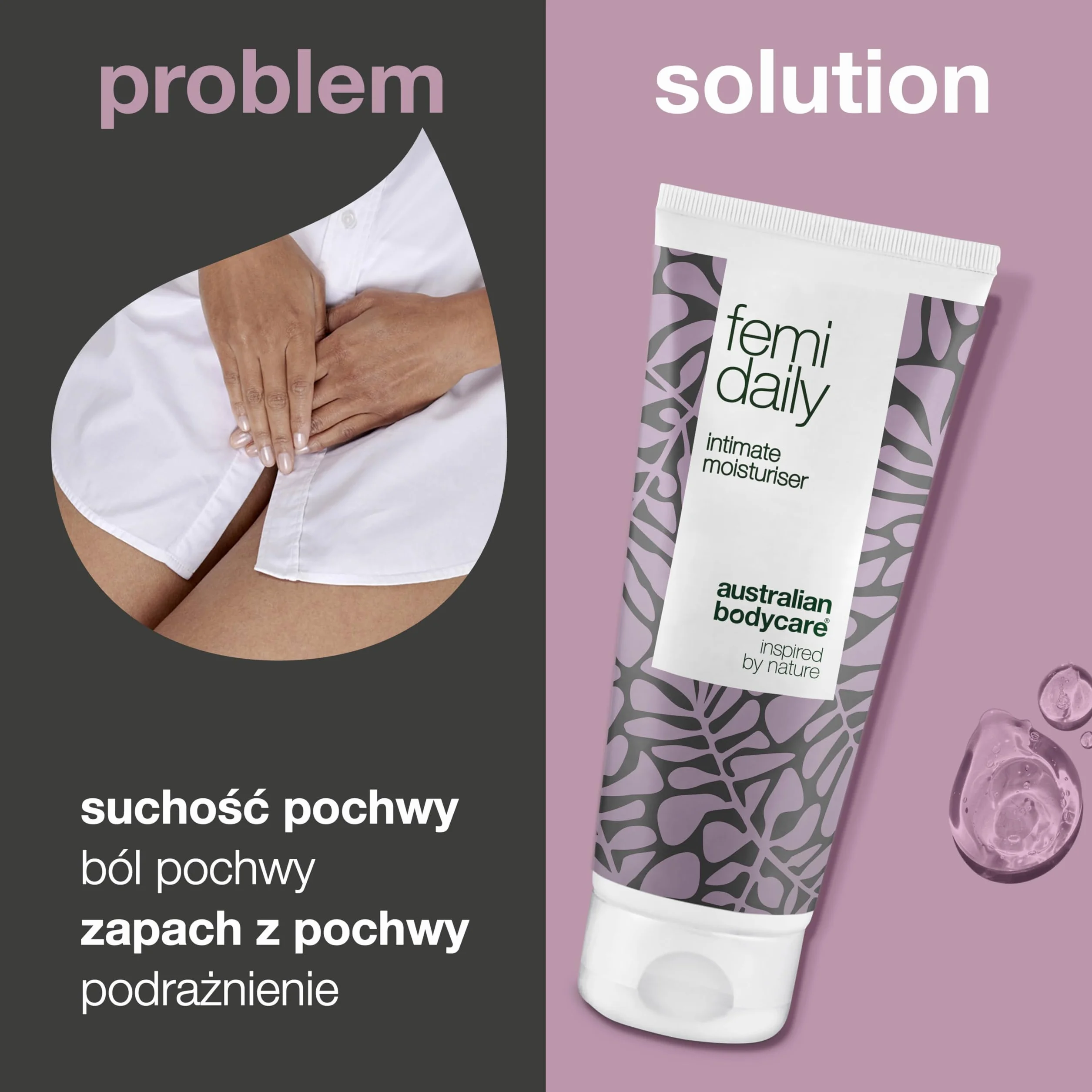 Australian Bodycare Femi Daily, 100ml | Żel do pielęgnacji i dbania o dobre środowisko partii intymnych | Zwalcza nieprzyjemny zapach, dyskomfort i suchość | Z 100% Olejkiem z Drzewa Herbacianego