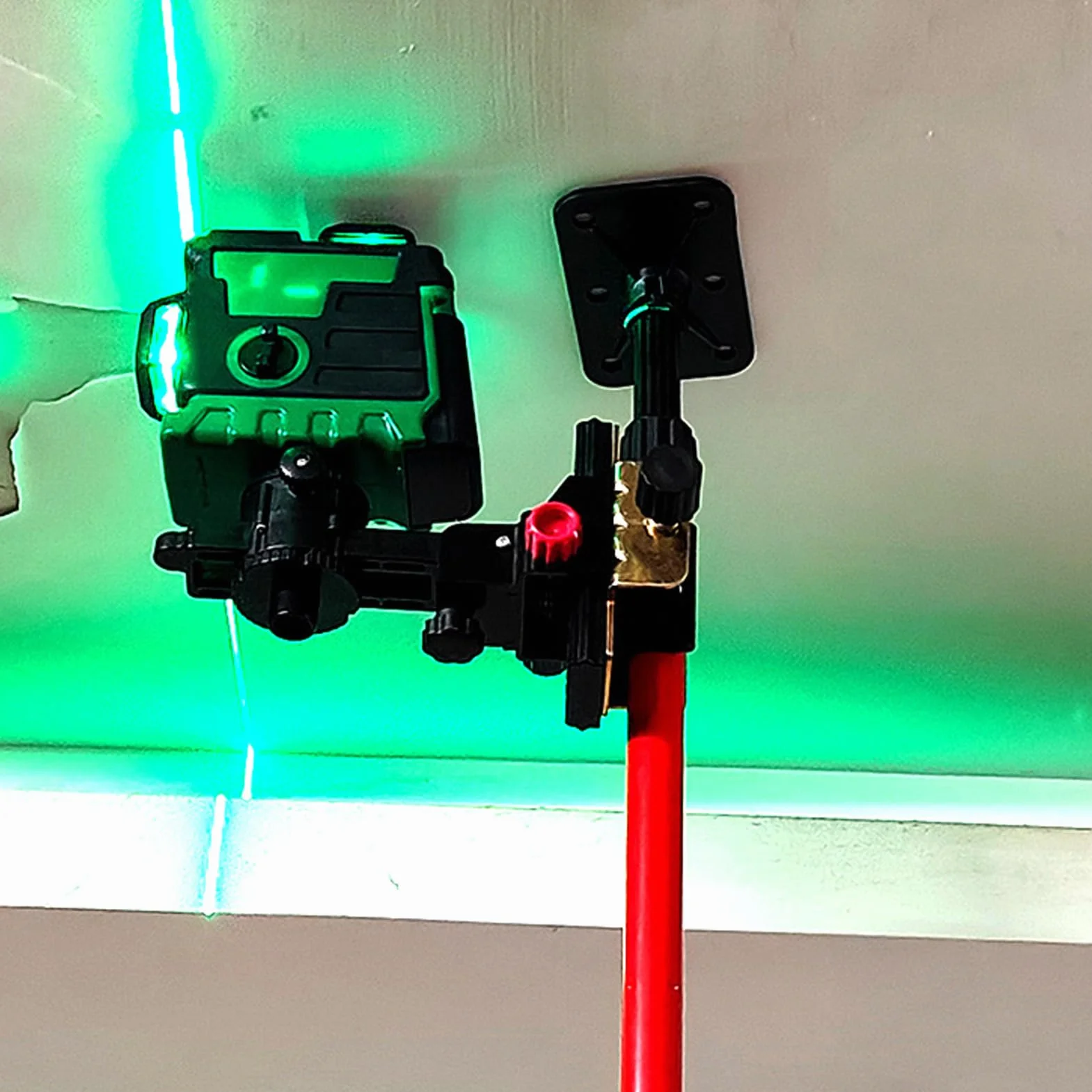 Narzędzie Teleskopowe Narzędzia o Wysokiej Zawartości, Wielofunkcyjna Regulacja, 5-sekcjaowy Stalowy ze Stopem z Obrotem 360 ° dla Laserów Linii Obsługujących Biegun