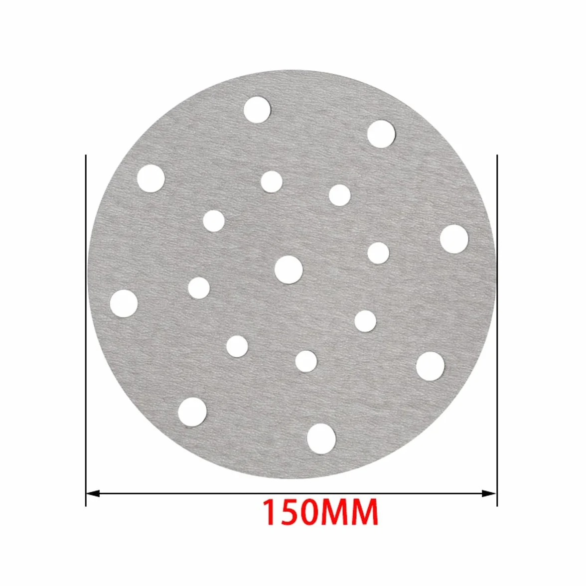 Opakowanie 100 krążków szlifierskich 150 mm - papier ścierny z 17 otworami do szlifierek oscylacyjnych, ziarnistość 80-1000, idealny do szlifowania i polerowania(150grit)