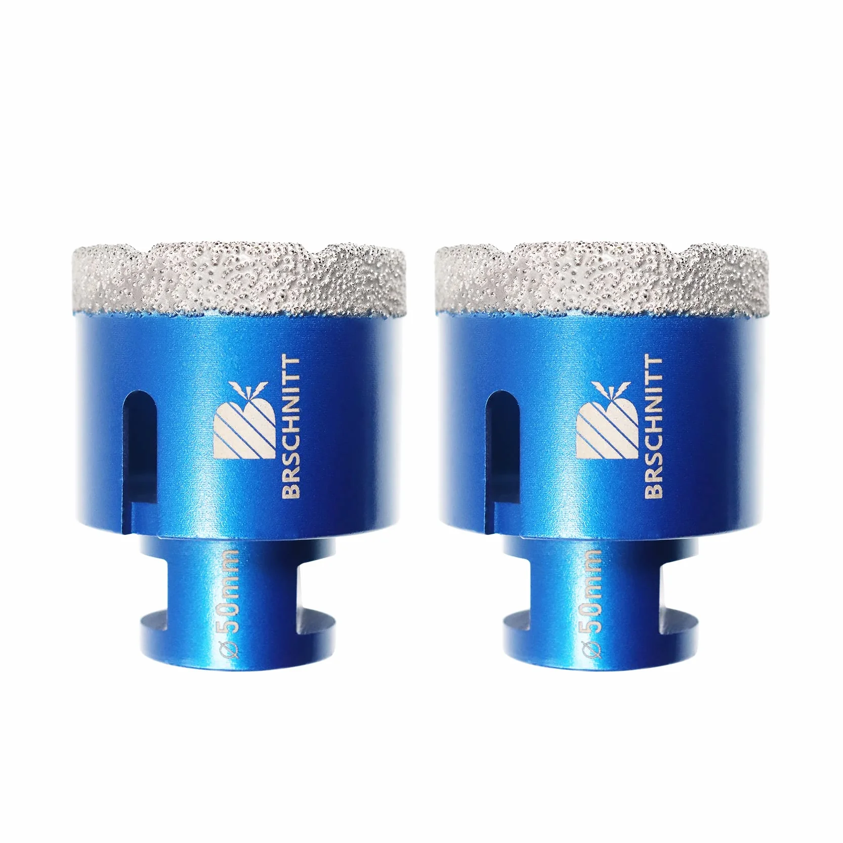 Wiertło diamentowe 50mm, BRSCHNITT 2 szt. M14 lutowane próżniowo diamentowe wiertło rdzeniowe Otwornica do płytek kamionkowych kamionkowych Ceramiczne marmurowe wiercenie granitowe, odpowiednie do szlifierek kątowych
