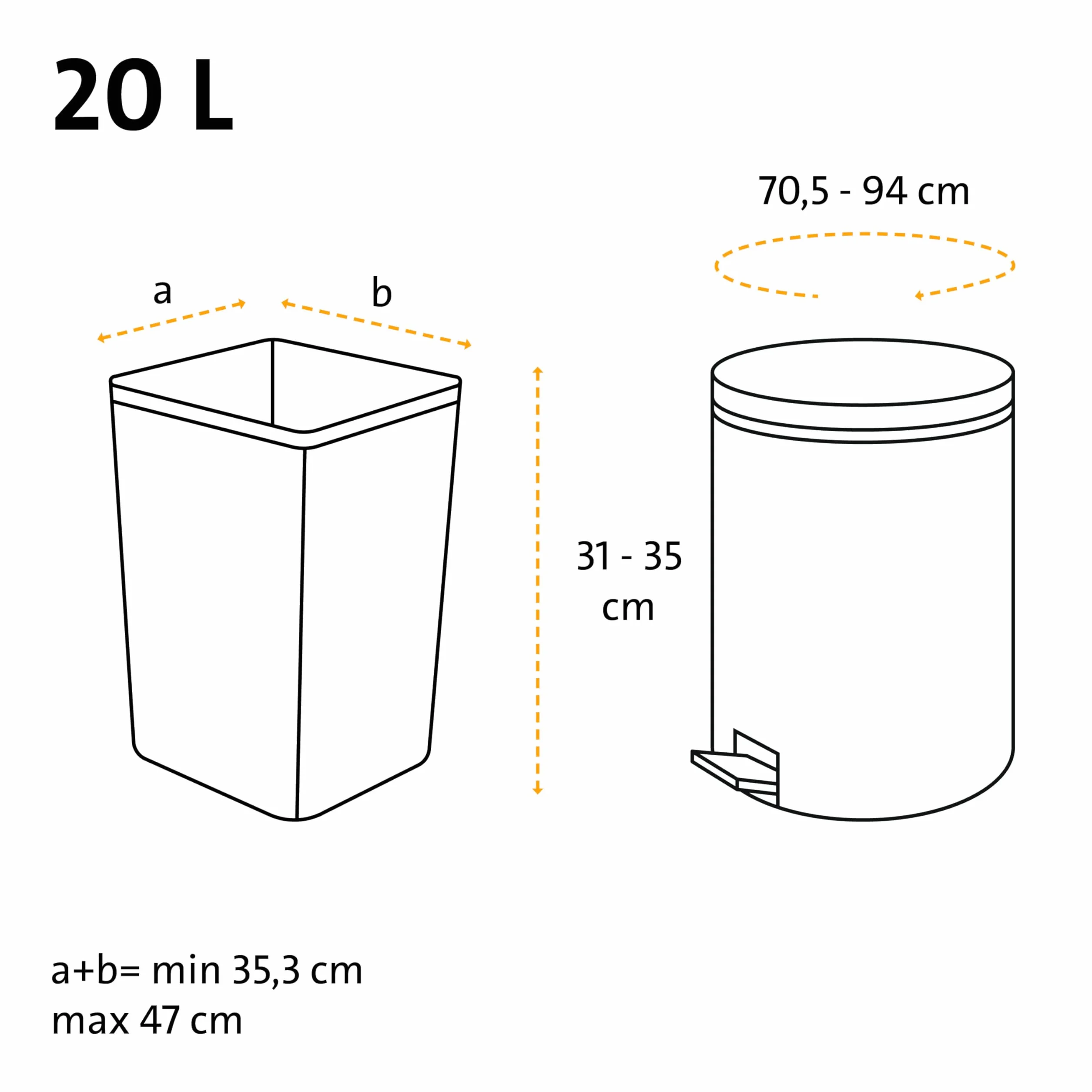 Swirl Odporny na rozerwanie i szczelny uchwyt do noszenia, worek na śmieci, opakowanie zbiorcze 4 x 20 l/20 worków