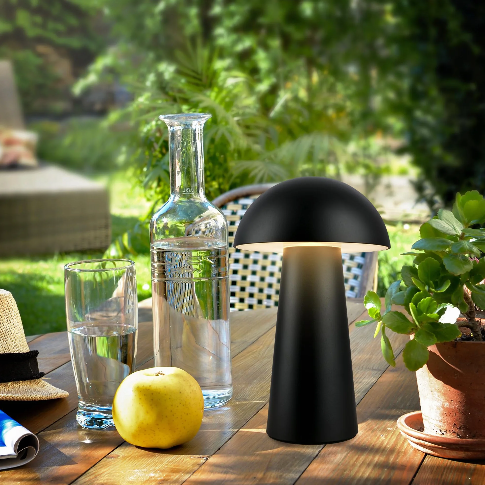 BRILONER - Mini lampa stołowa LED, bezprzewodowa, dotykowa, ściemniana stopniowo, IP44, lampka nocna, lampka do czytania, lampa LED, lampa kempingowa, lampa stołowa, lampa akumulatorowa, lampa