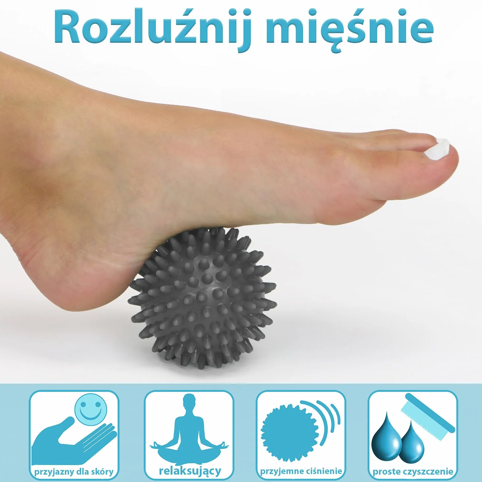 ALPIDEX Piłki do masażu zestaw 5 – piłka z kolcami, lacrosse, peanut i trigger point | różne twardości | e-book w zestawie