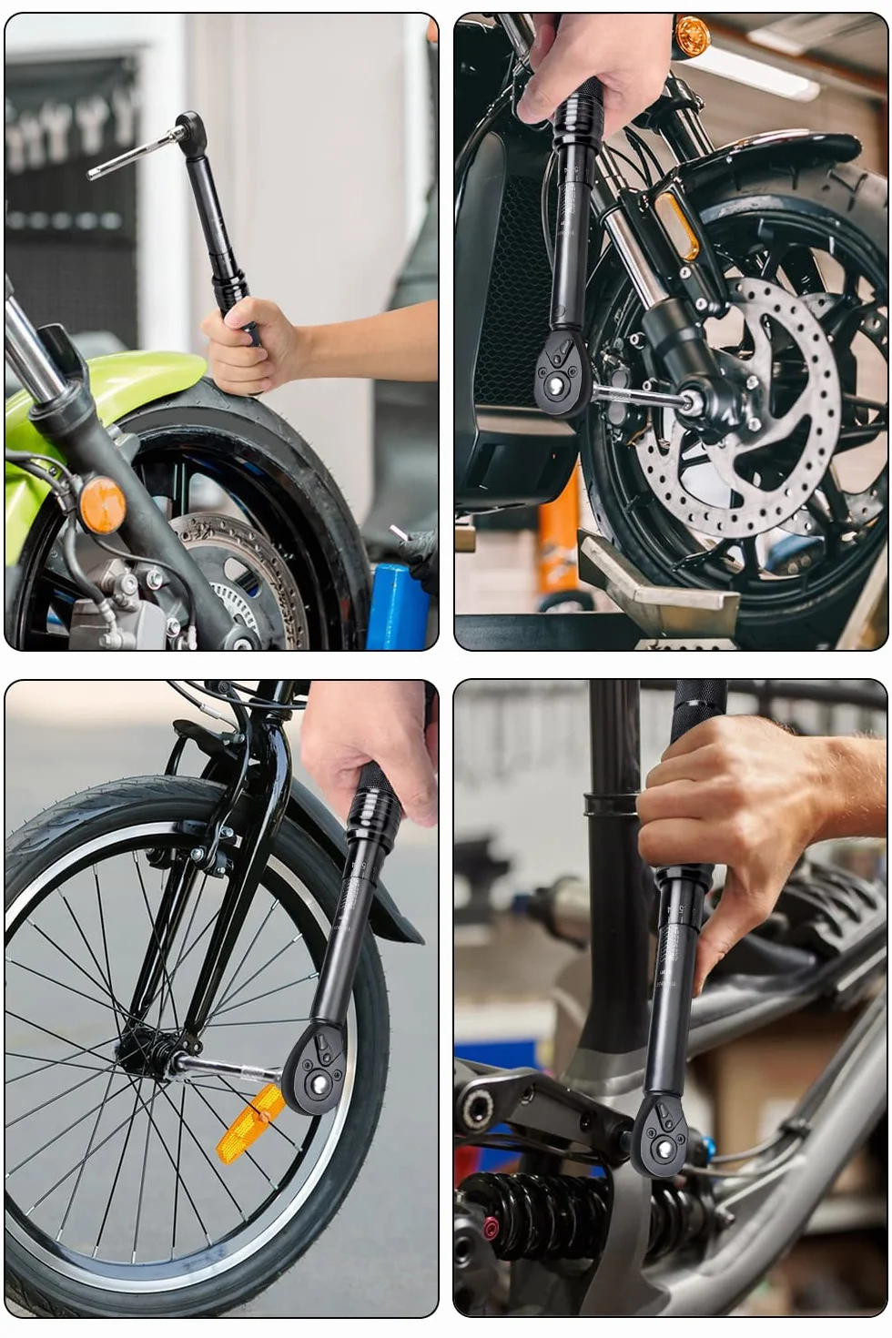 Lytool klucz dynamometryczny Klein 2-24 Nm, 1/4 cala, klucz dynamometryczny do roweru z 12-częściowym zestawem nasadkowym, przedłużaczka do roweru i motocykla, dokładność błędu ± 3%