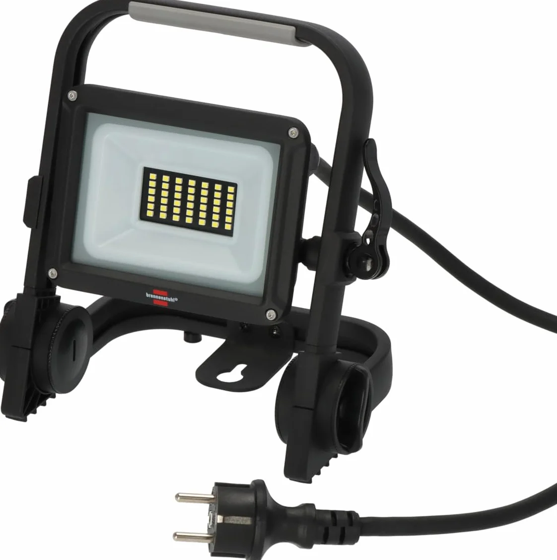 Brennenstuhl Mobile led Work Light JARO 3060 M/Spotlight for outdoor use IP65 (Floodlight 20W with 2m cable, quick release fastener, 2300lm)