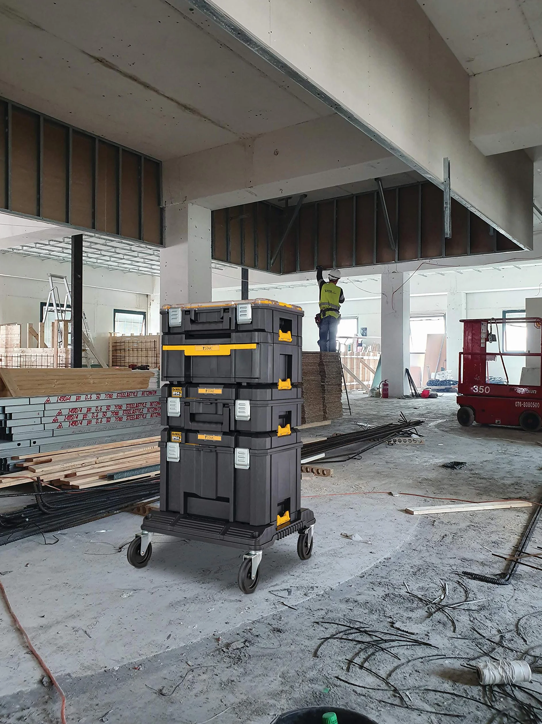 Dewalt Tstak 2.0 Walizka Systemowa, Czarny/Żółty, 44 x 30 x 38 cm