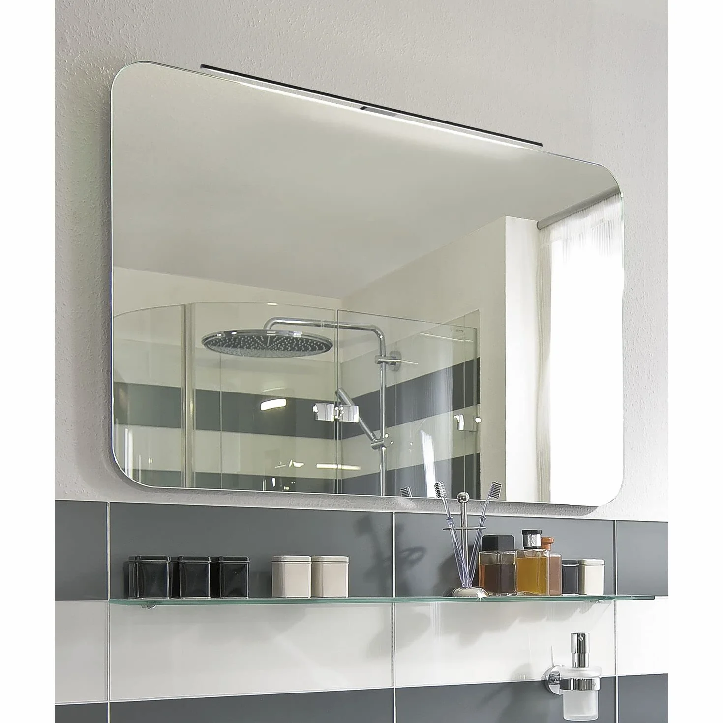 Metabo Elektra LED lampa nad lustro łazienka 700 mm, lampa do lustra 4000 K neutralna biel, aluminium czarne 24 V/DC LD 8104