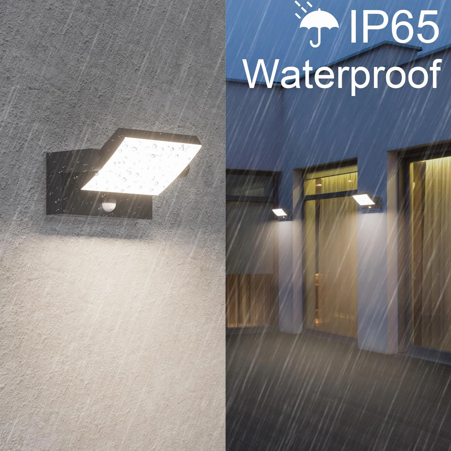 Klighten Lampa ścienna do użytku na zewnątrz, 24 W, wodoodporna lampa ścienna IP65, nowoczesna, aluminiowa lampa ścienna do użytku wewnątrz i na zewnątrz, z obrotowym panelem LED, do wejścia, ogrodu