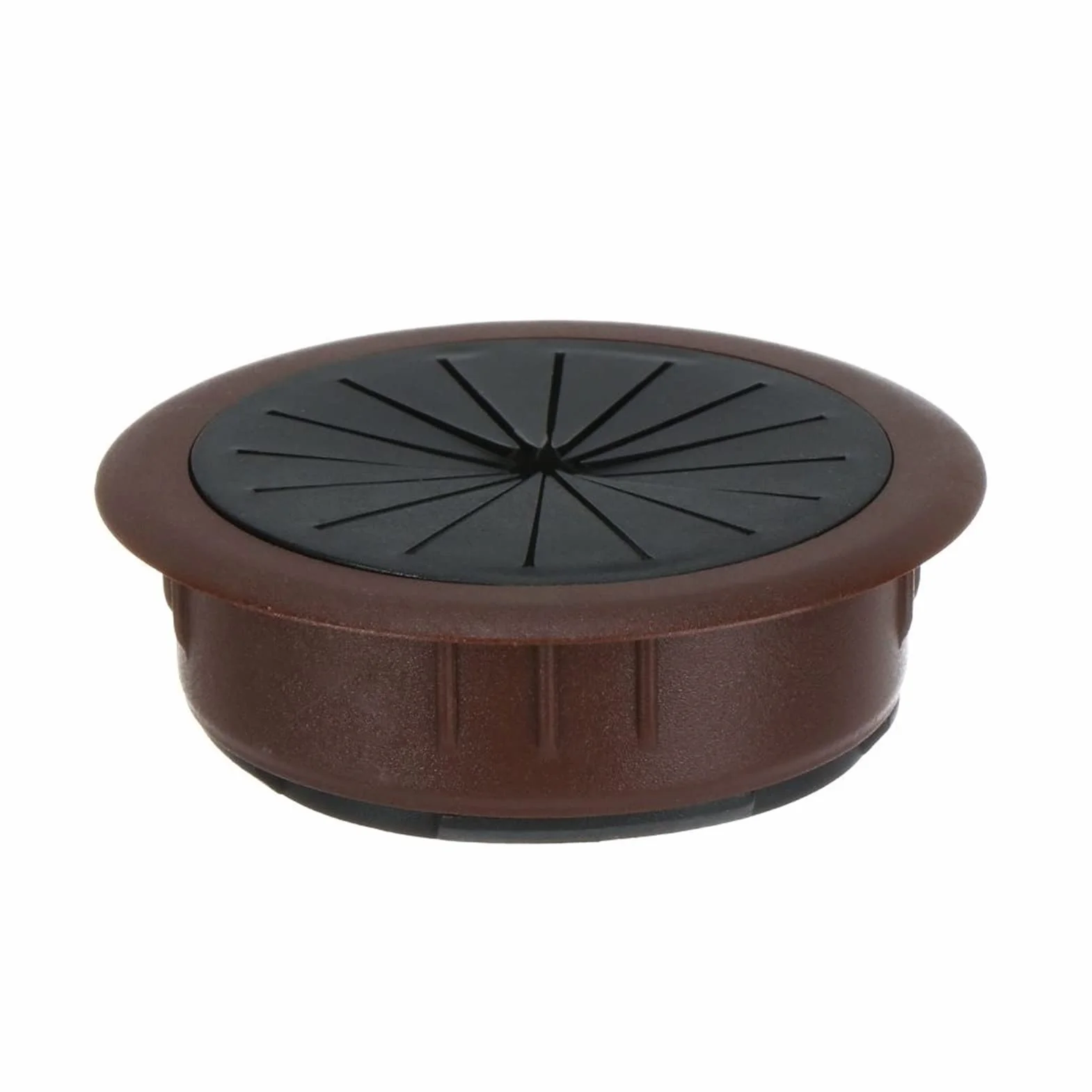 przelotka na biurko Biurko przelotka kablowa 2 szt. Osłona otworu na przewód stolik pod komputer wylot organizer do kabli przechowywanie schludne(Brown)