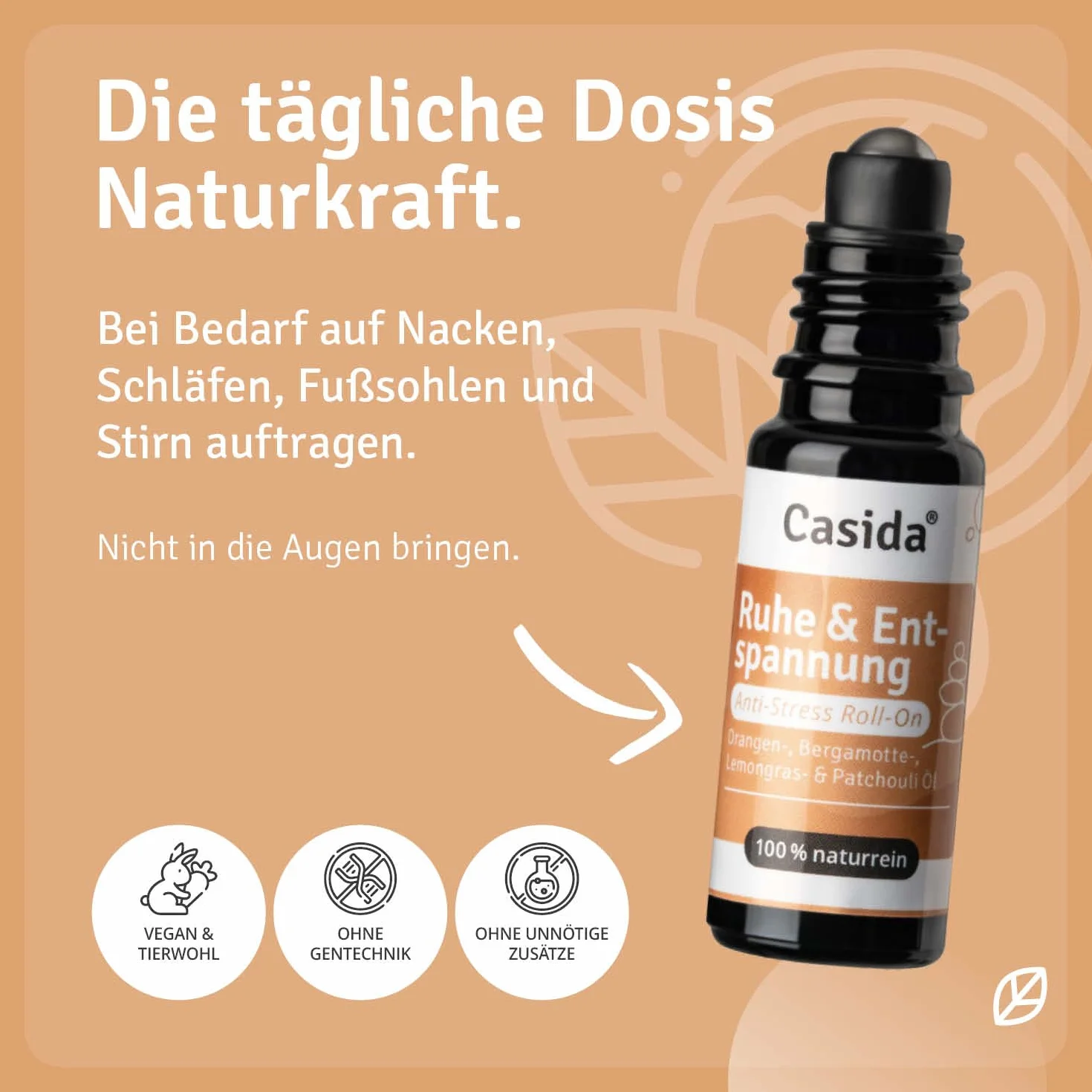 Casida Roll-On Odpoczynku i Relaksu 10 ml - Antystresowy Olejek Perfumowany Eteryczny do Aromaterapii