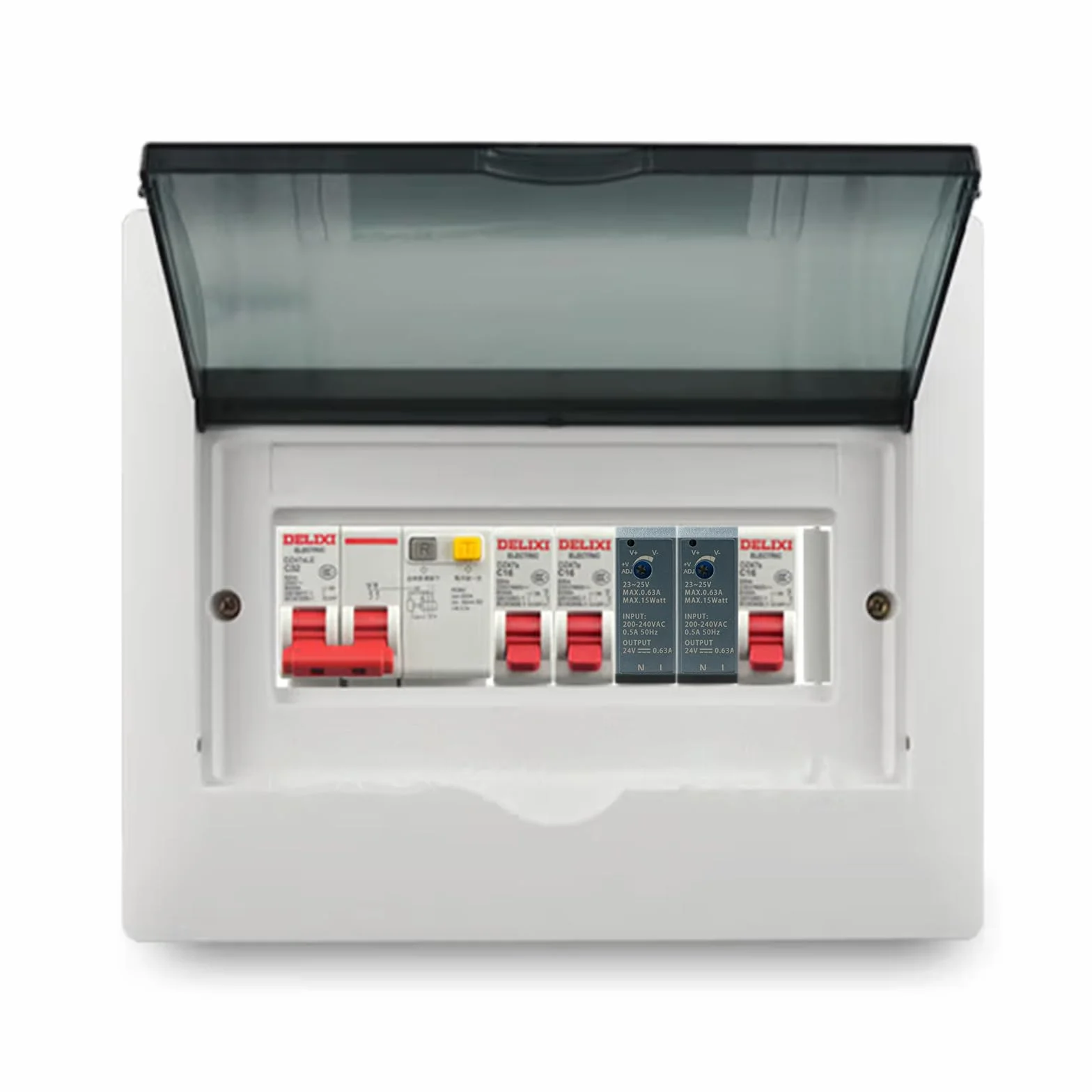 AGOTD Zasilacz sieciowy 15 W, 24 V, 0,63 A (wejście 200-240 V AC 50/60 Hz), zasilacz DIN Rail, transformator szynowy