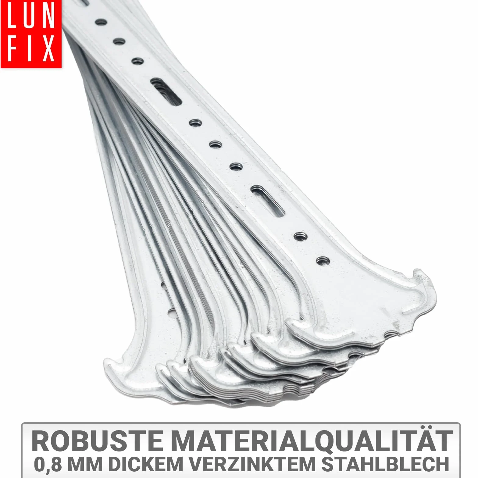 100 sztuk, 270 mm, zawieszki do płyt kartonowo-gipsowych, do profili CD 60/27, blacha stalowa 0,8 mm, odporne na korozję, ocynkowane, konstrukcja sufitu, 100 sztuk
