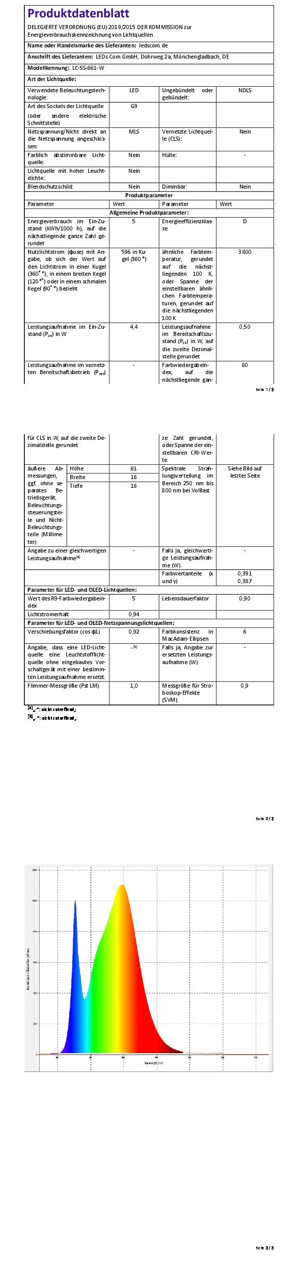 ledscom.de Słupek oświetleniowy PODEL 39 cm antracyt 2 gniazda G9 596 lm biały