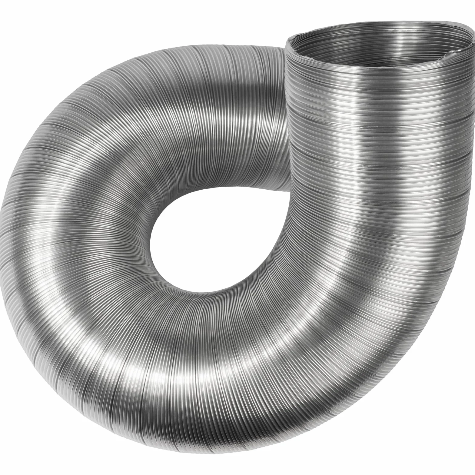 Vent Systems Elastyczna okrągła rura aluminiowa DN 120 mm x 1,5 m długości, wąż aluminiowy, elastyczny wąż, wąż powietrza wylotowego do ogrzewania i chłodzenia, klimatyzacji, suszarki, wentylatora