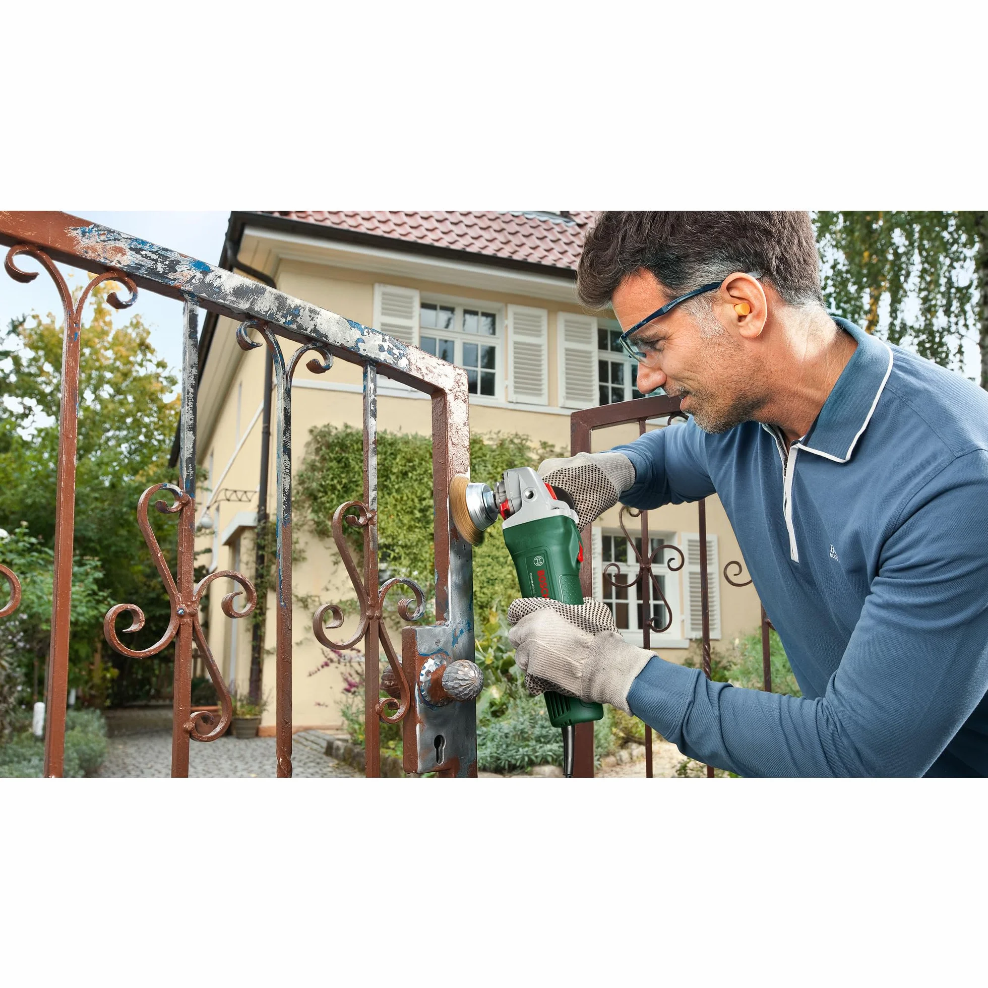 Bosch Mała szlifierka kątowa UniversalGrind 750-125 (750 W, do cięcia, czyszczenia szczotkami i szlifowania, opakowanie kartonowe)