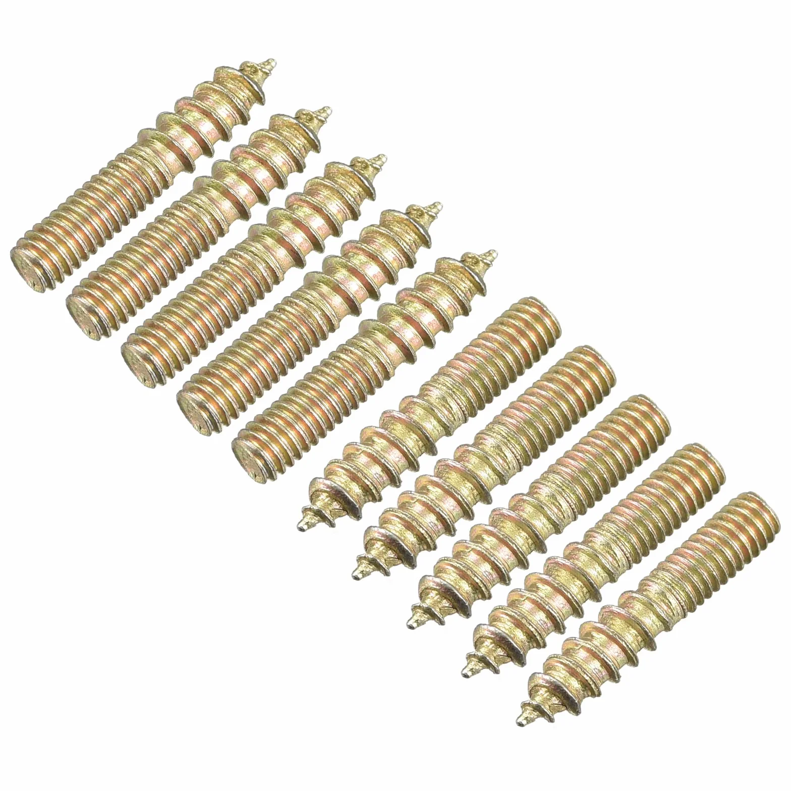 sourcing map 24 śruby trzpieniowe M4 x 20 mm, dwustronne śruby gwintowane do łączenia mebli drewnianych