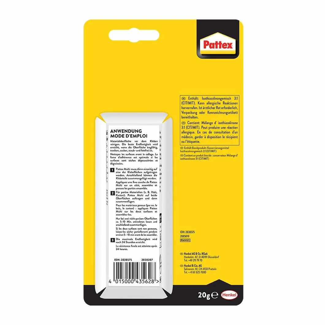 Pattex Made at Home uniwersalny klej uniwersalny, 20 g, PMHU2