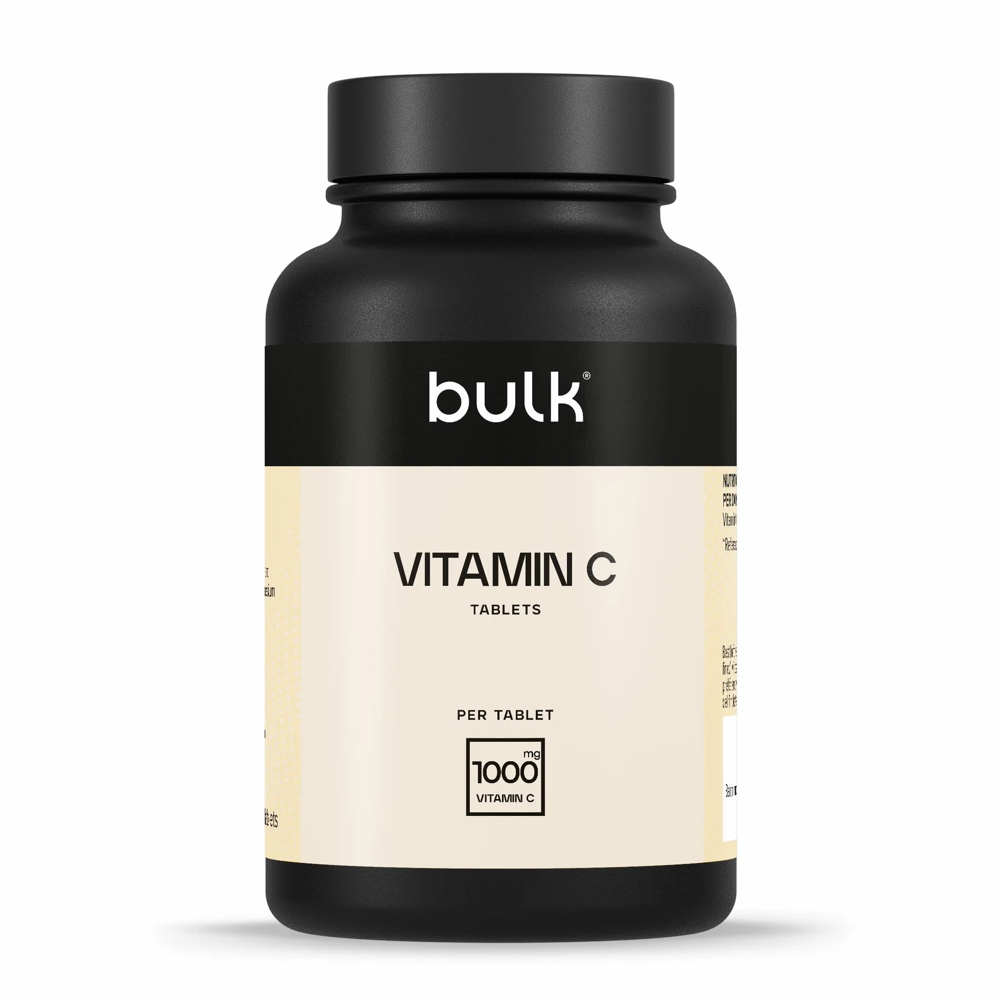 Bulk Witamina C 1000 mg w tabletkach, 1000 mg, wysoka moc, 90 Tabletki, 90 porcji