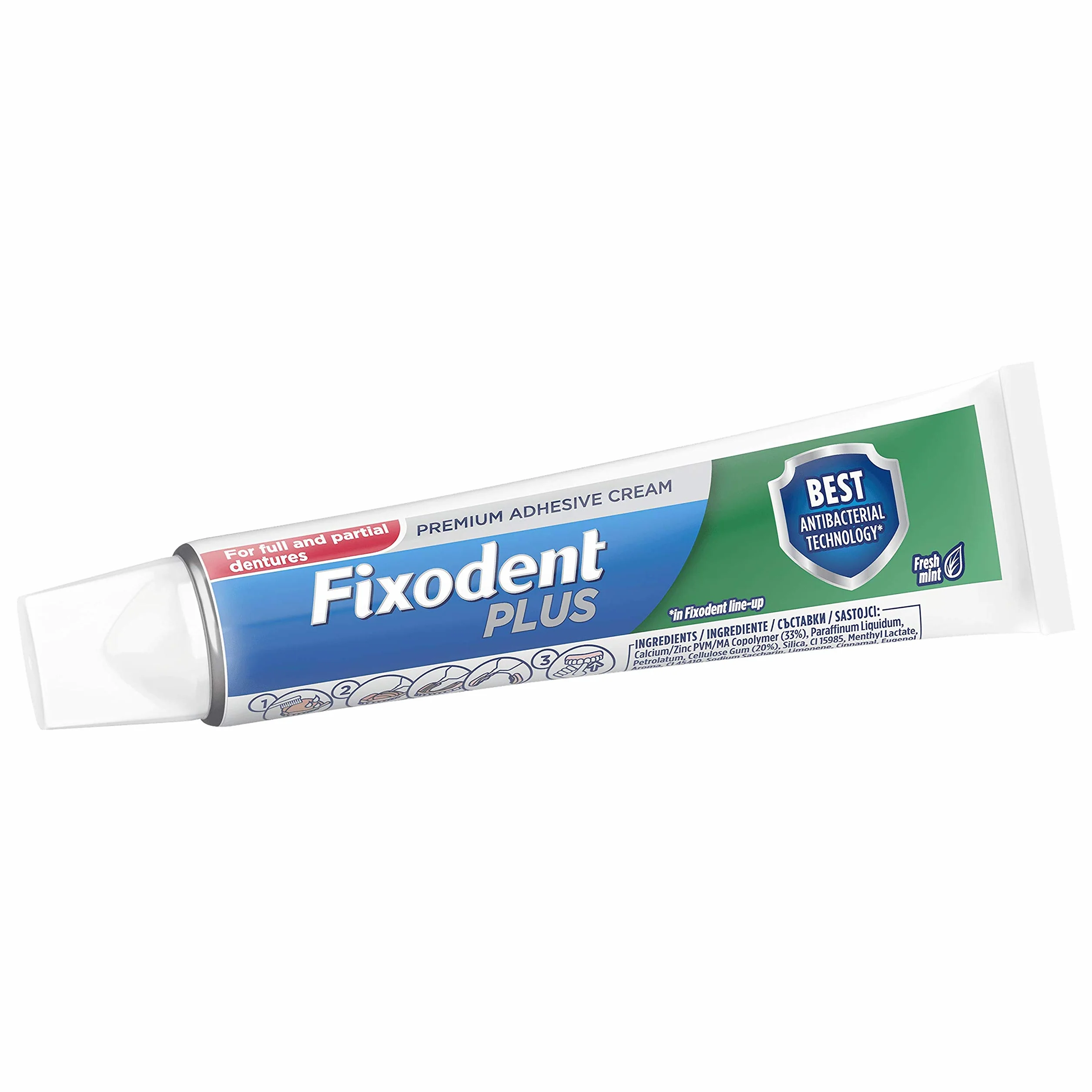 Fixodent Plus Antibacterial Technology klej do protez, 40 g