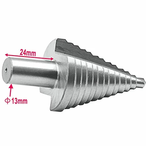HSS wiertło stopniowe [Ø 5-35 mm] I trzon trójkątny 13 mm, idealne do metalu, drewna, tworzyw sztucznych - 13 stopni wiertła stożkowego