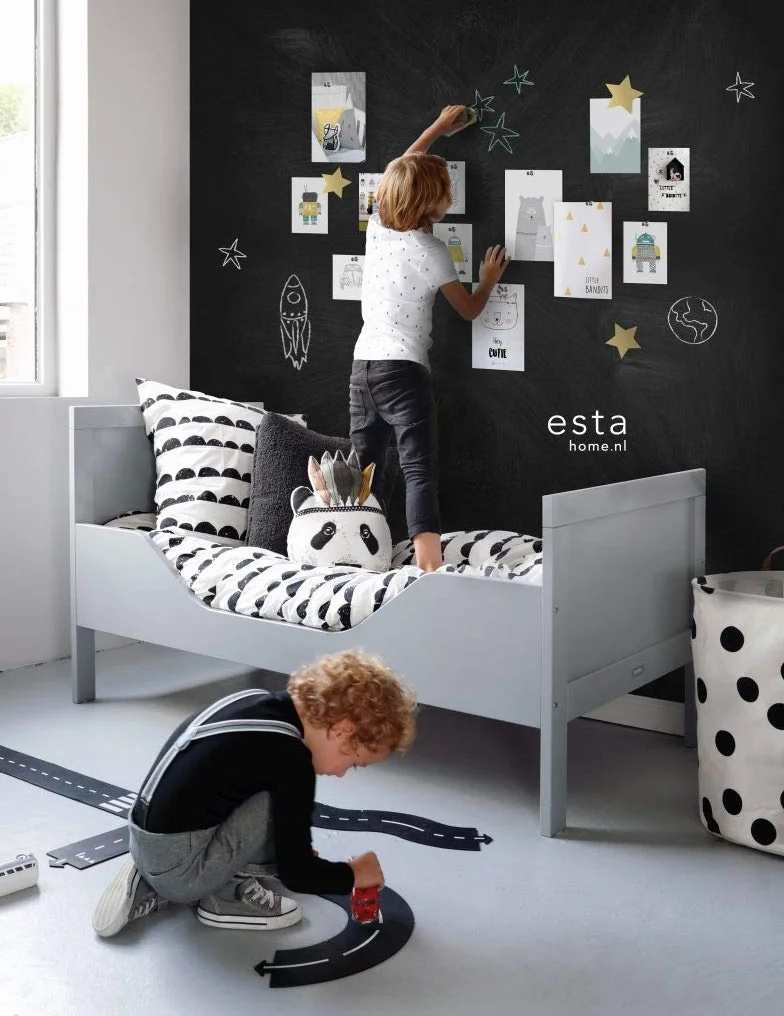 ESTAhome tablica magnetyczna tapeta czarnym 53 x 300 cm