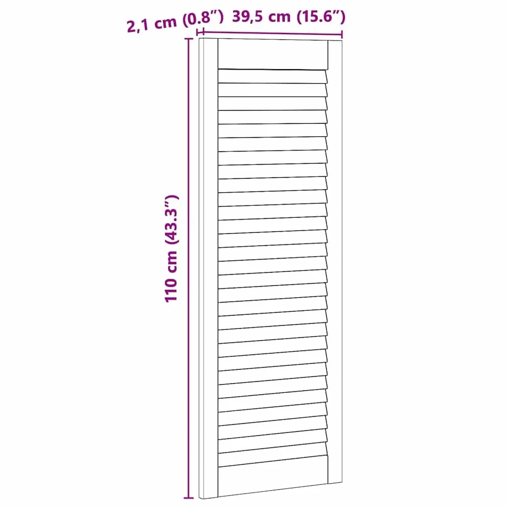 Drzwi szafy z litego drewna sosnowego w kolorze naturalnym, 110 x 2,1 x 39,5 cm, drzwi meblowe równo z powierzchnią jako zamiennik frontu do kuchni, salonu, korytarza, schowka, 1 sztuka