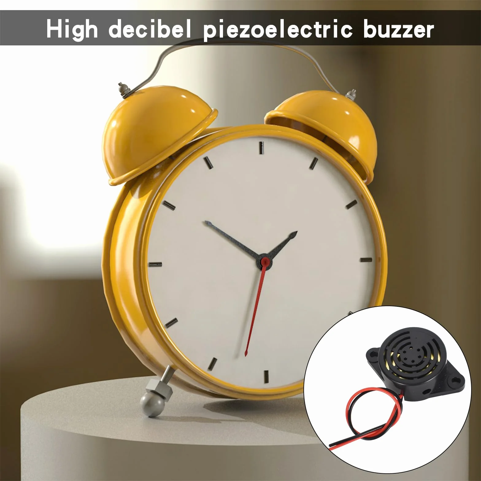 Colexy Elektroniczny brzęczyk 3-24 V, 5 sztuk, brzęczyk piezoelektryczny, brzęczyk piezoelektryczny, brzęczyk > 95 decybeli, dźwięk stały, elektroniczny brzęczyk przerywany do komputerów, drukarek