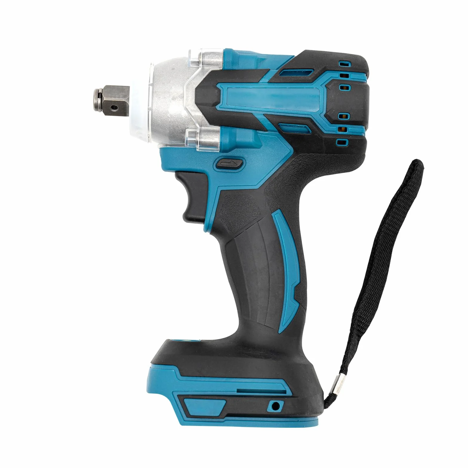 Akumulatorowa wkrętarka udarowa bezszczotkowa, elektryczna wkrętarka udarowa, klucz Power Tool z 6 nasadkami do budowy rusztowań, opon samochodowych i montażu w samochodzie (bez baterii i ładowarki)