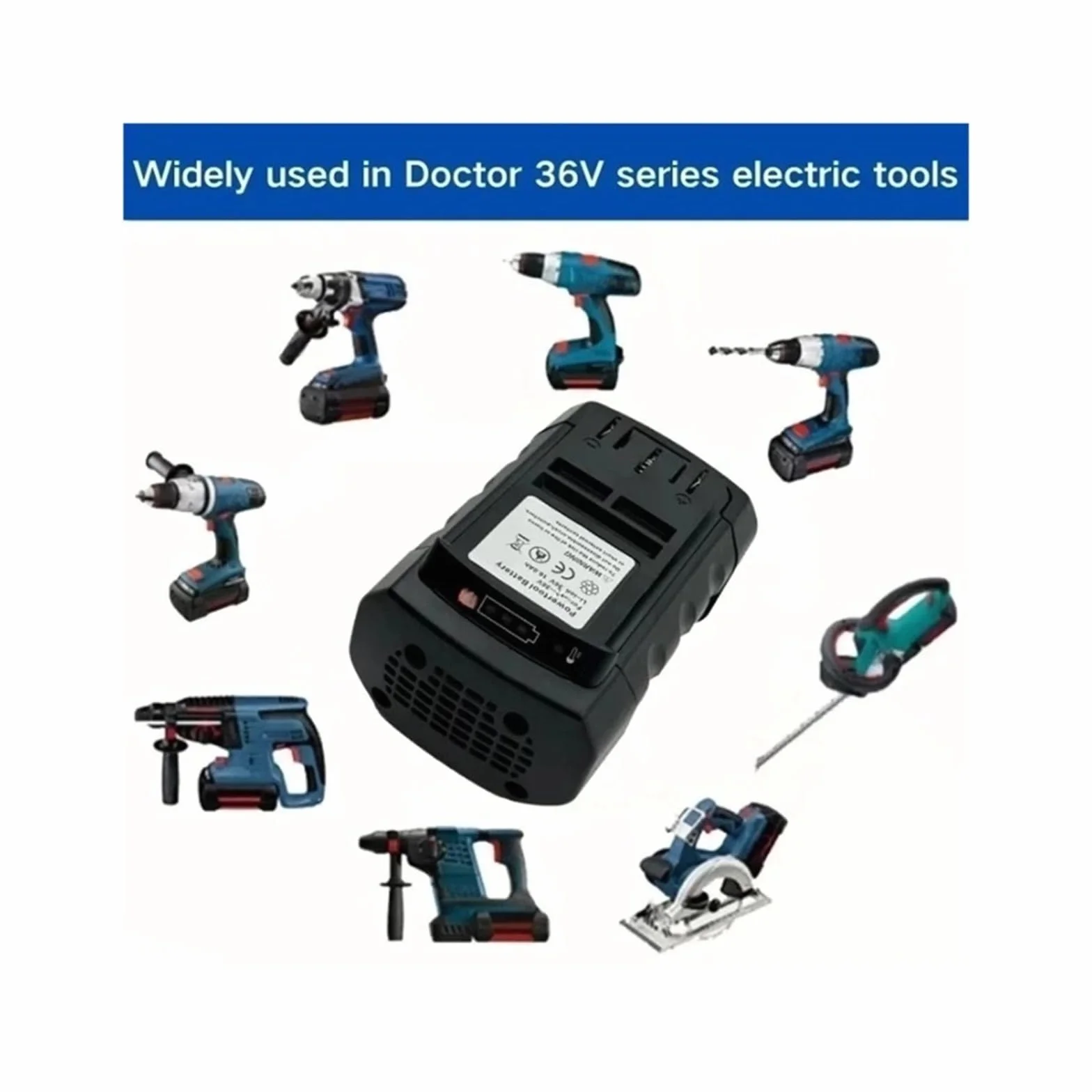 Akumulator litowo-jonowy 36 V 18000 mAh kompatybilny z elektronarzędziami Bosch BAT4030 BAT4040 BAT4050 BTA4060(1pcs-18000mah)