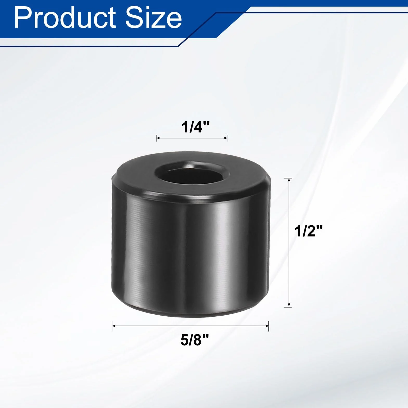 QUARKZMAN 10 sztuk wsporników dystansowych ze stali nierdzewnej 1/4" otwór x średnica zewnętrzna 1/2" x długość tulejki śrubowej 1/2", gładka powierzchnia, okrągłe, metalowe wsporniki dystansowe do