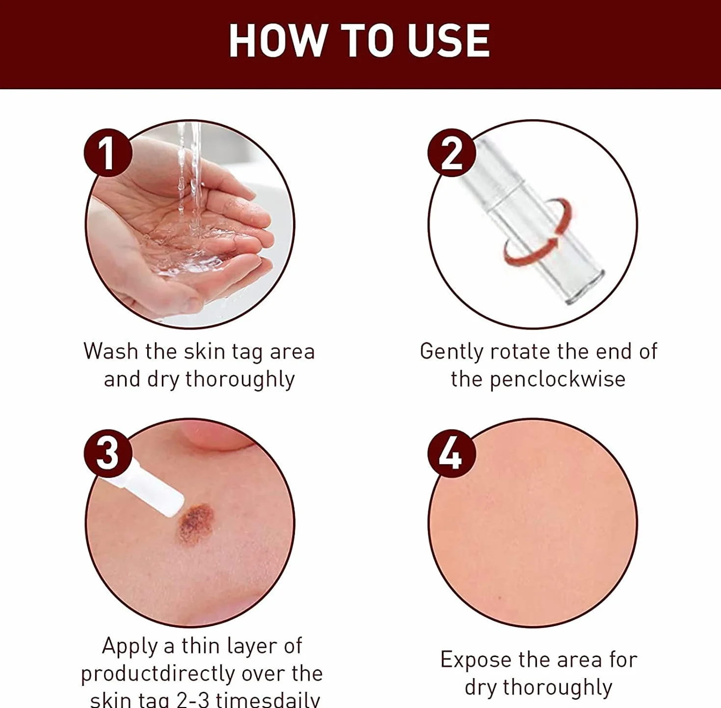 Skin Tag Remover & Mole Remover Wipeoff Tags, 3 Pcs, Quick Safe Remove