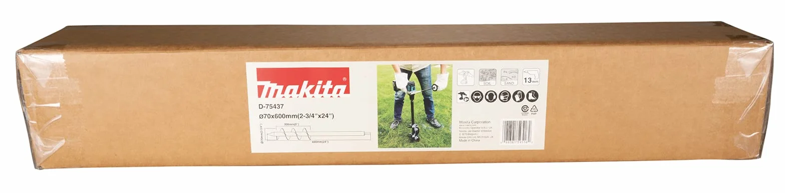 Makita D-75437 wiertło ślimakowe do ziemi, 70 x 600 mm