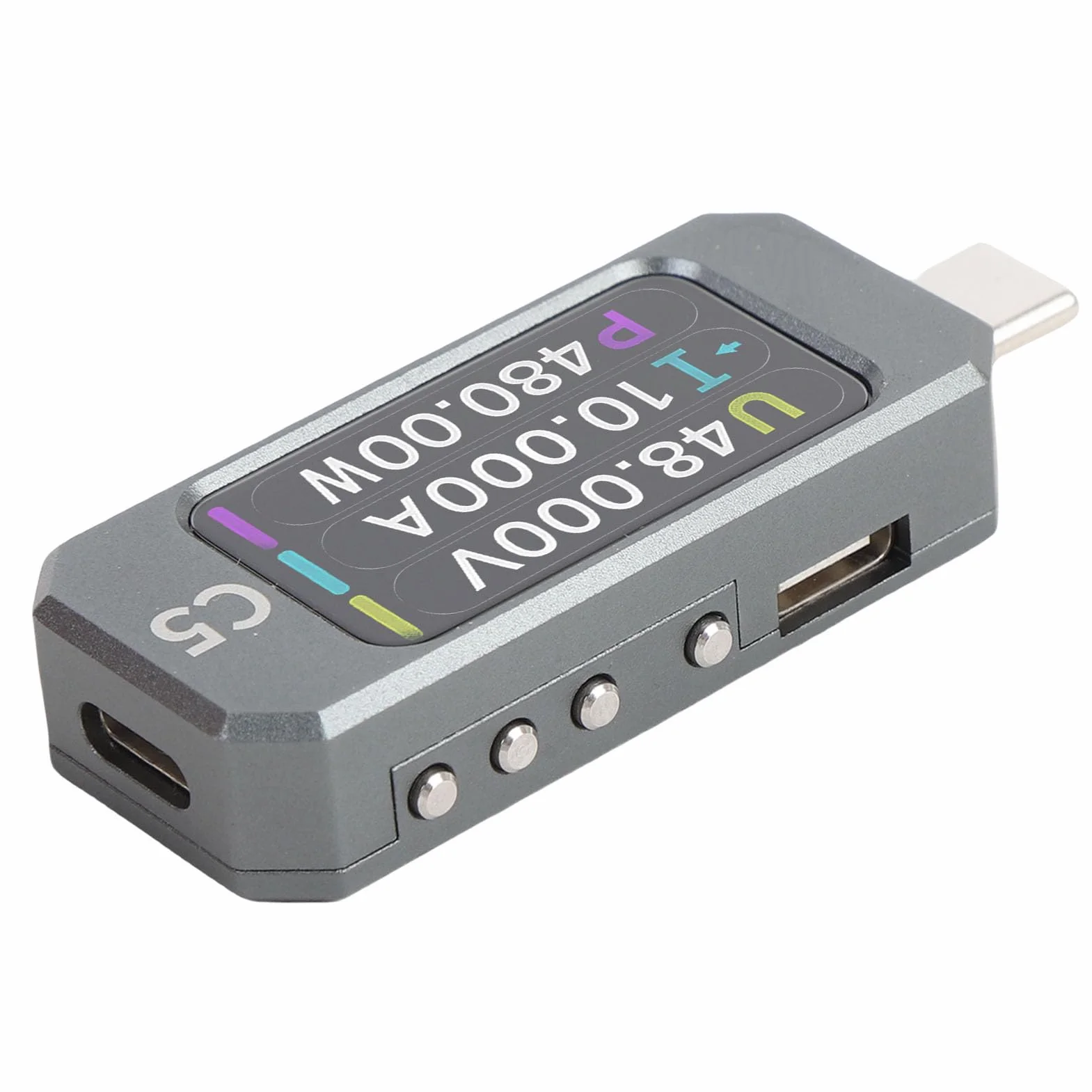 lyrlody Typ C Tester Napięcia Prąd Miernik MAF 240MHz Wysoka prędkość 32 -bitowa Woltokiernik CPU, Test Kabla Danych PD, 1,47 Cala Kolorowy Testowy Tester USB z