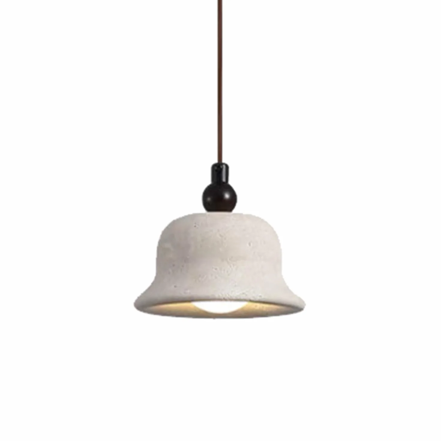 Lampa Wisząca Z Trawertynu Lampa Sufitowa 4,3 Cala Żyrandol Klosz Z Naturalnego Porowatego Trawertynu Gniazdo E27 W Stylu Mid Century Modern, Z Przewodem Do Baru, Kawiarni, Restauracji