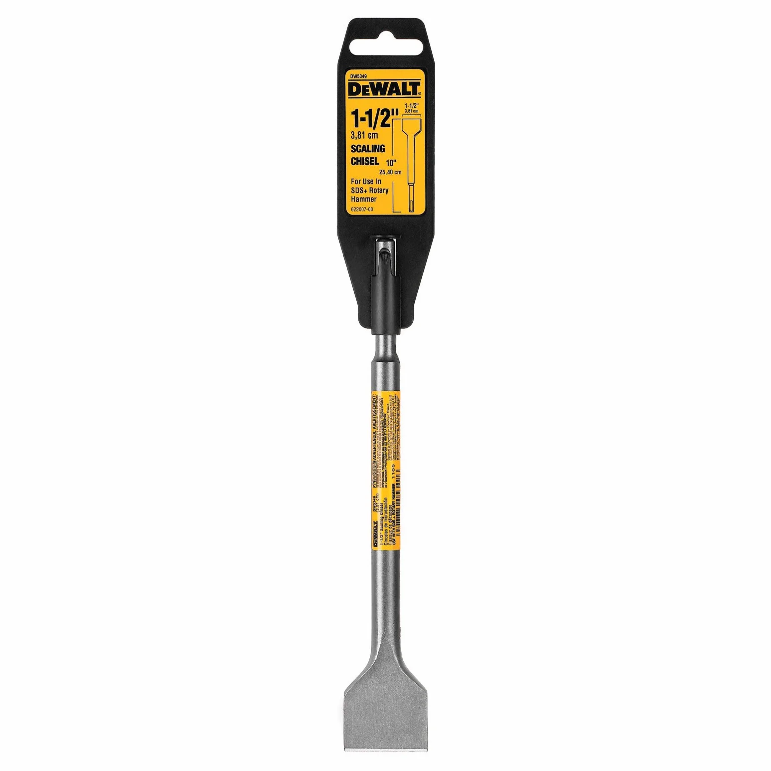 DEWALT Dłuto SDS Plus, skalowanie, 10-calowy (DW5349), srebrne